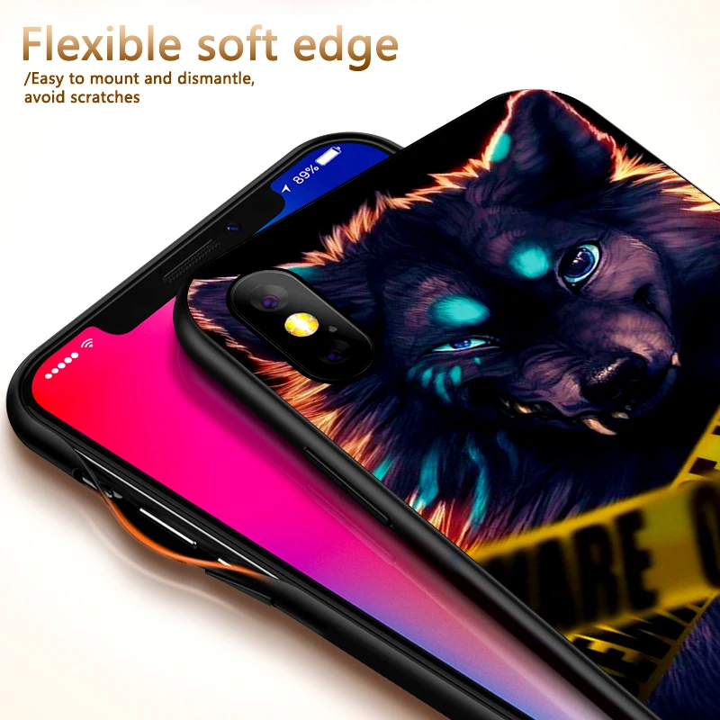 Для iPhone 6 6s 7 8 Plus X XR XS Max 5 5S SE телефон Cas художественный тренд красивый Небо волк