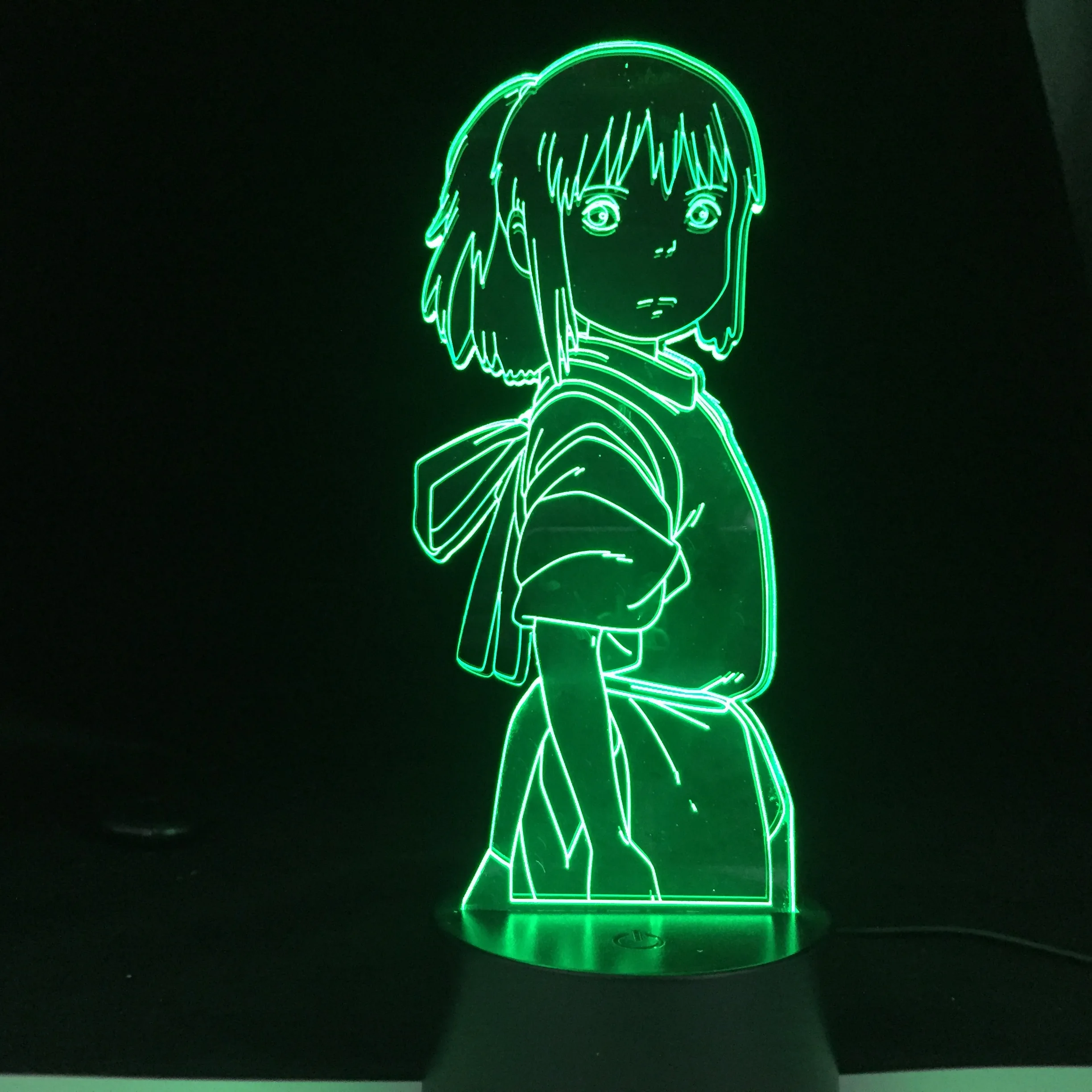 

Anime Spirited Away Ogino Chihiro LED Light for Child Birthday Gift Bedroom Decoration Night Light Room Desk Acrylic 3D Lamp