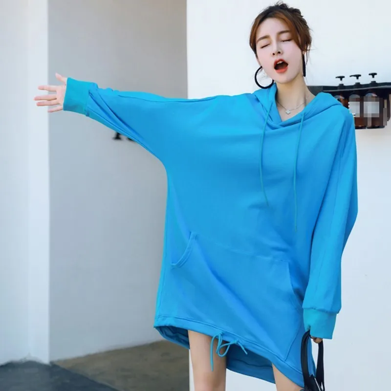 Женская толстовка CHICEVER Повседневная Свободная Толстовка большого размера с