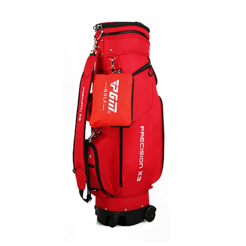 Retractable !Send Rain Cover Pgm Patented Golf Bag Air Carrier Package Golf Standard Bag Men Women with Brake Universal Wheel