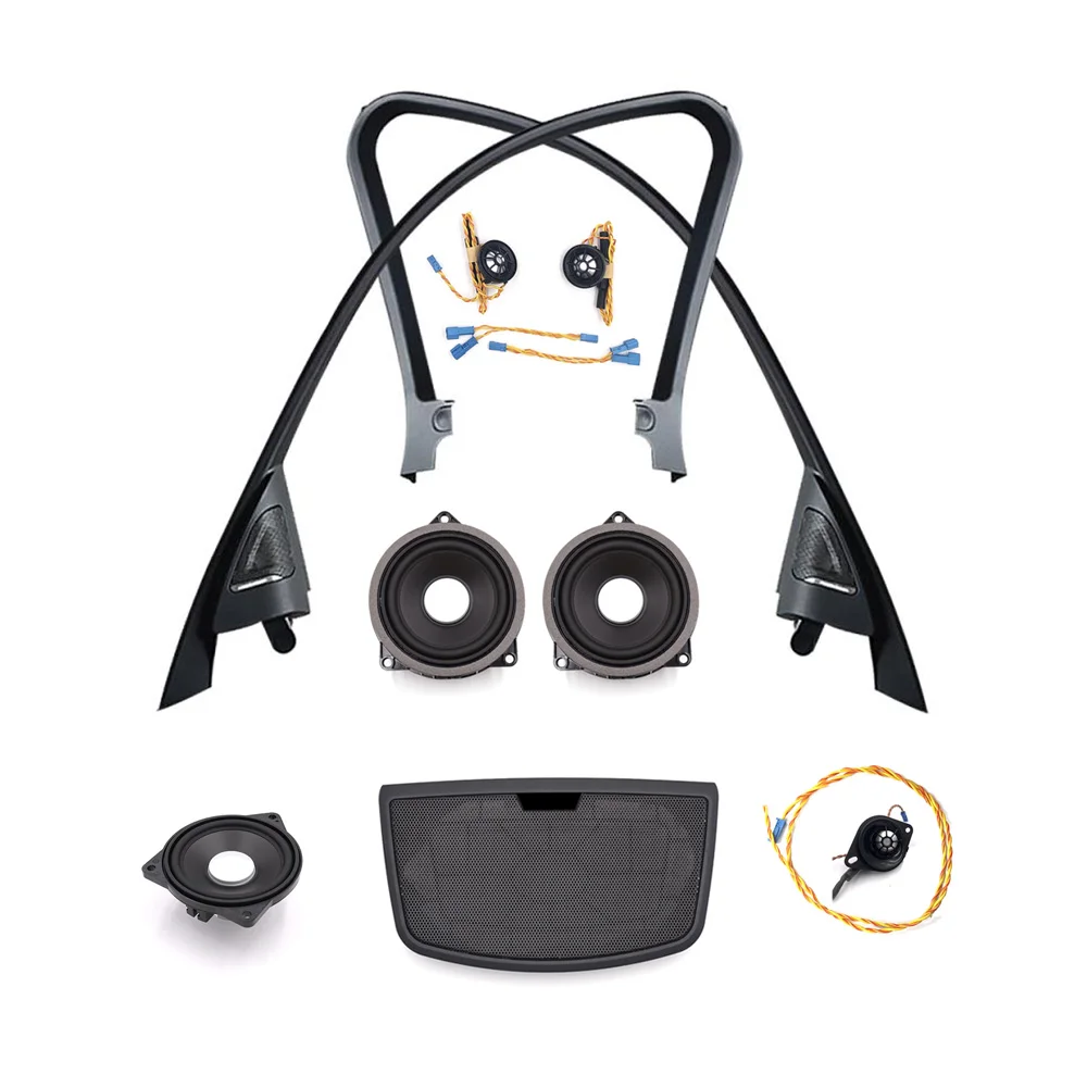 Car Speaker For Bmw F30 3 Series Front Door Tweeter Midrange Center Console Horn Audio Loudspeaker With Trim Panel Shell