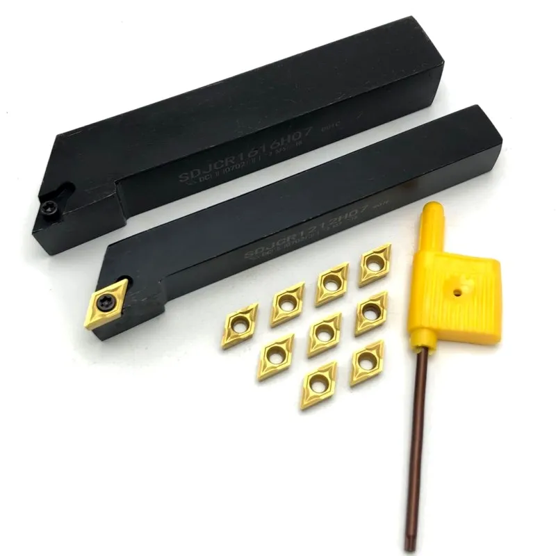 Твердосплавная вставка DCMT070204 VP15TF UE6020 US735 + 1 шт. SDJCR1010H07 SDJCR1212H07 SDJCR1616H07 держатель