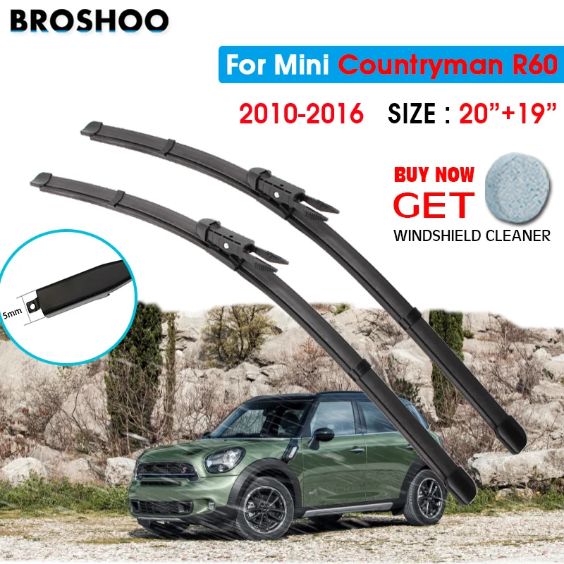 

Car Wiper Blade For Mini Countryman R60 20"+19" 2010-2016 Auto Windscreen Windshield Wipers Blades Window Wash Fit Pinch Tab Arm