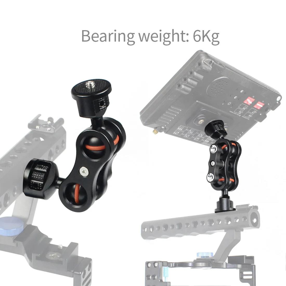 Многофункциональный адаптер BGNing с двойной шаровой головкой Magic Arm Mount винтом 1/4