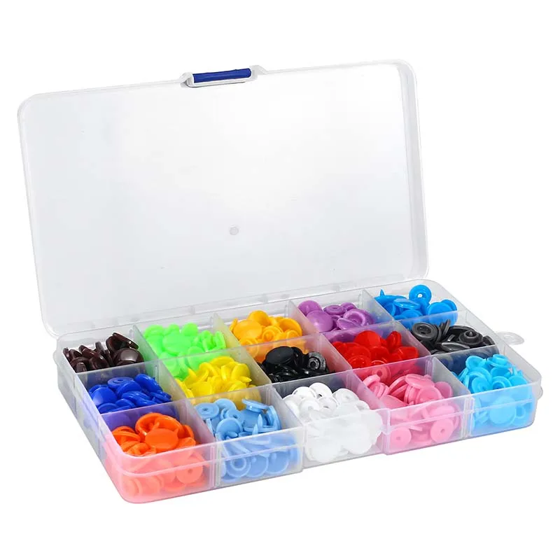 

1600pcs Metal Press Pliers Tools children's clothing button installation Button Fastener Pliers kit 24 color of T5 four buckle