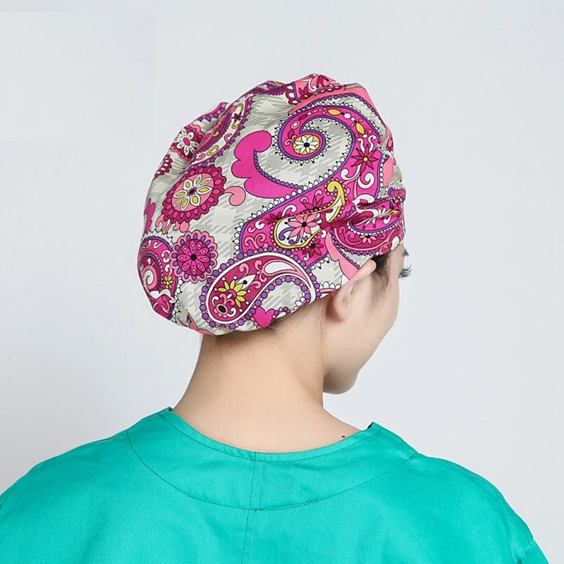 Женская шапка для медсестры с регулируемым потом Пушистая Шапка изолированная