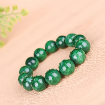 Ювелирные изделия Zheru натуральный бирманский Изумрудный зеленый круглый браслет