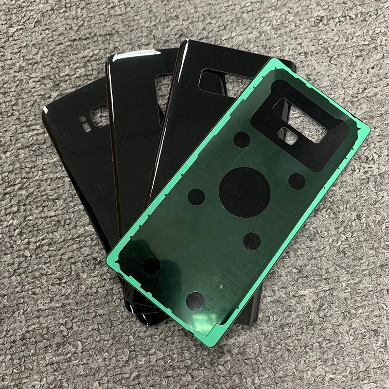 10 шт. черное заднее стекло для Samsung Galaxy S8 S9 Plus G950 G955 G960 Note 8 Note 9 задняя крышка батарейного отсека дверная панель Корпус
