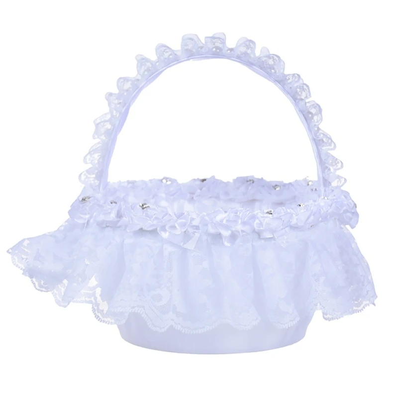 Свадебные корзины вечерние для девочек декоративный чехол атласная Мешковина