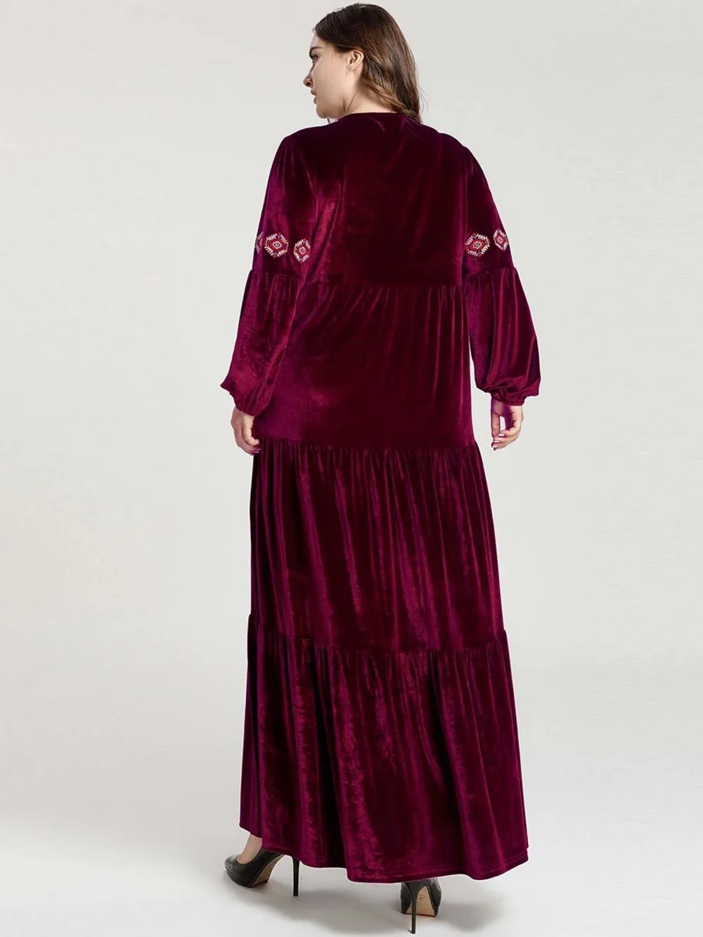 Горячая Вышивка Дубай Abaya Dresss женское длинное мусульманское платье для