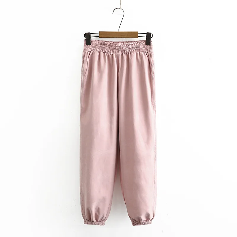 

Женские XL-4XL повседневные брюки размера плюс с полосками сбоку