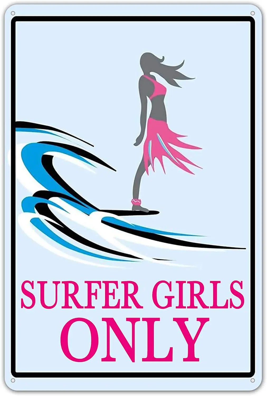 

Sarcarse винтажные металлические знаки жестяной знак Серфер девушки только Настенный декор уникальные таблички постер для дома комнаты мужска...