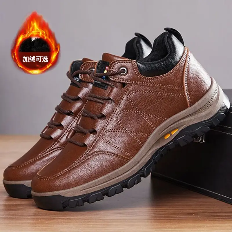 

Autumn Casual Men Leather Shoes Quality Men's Casual Sneakers Designer Bussiness Outdoor Shoes For Man Driving Work Shoe