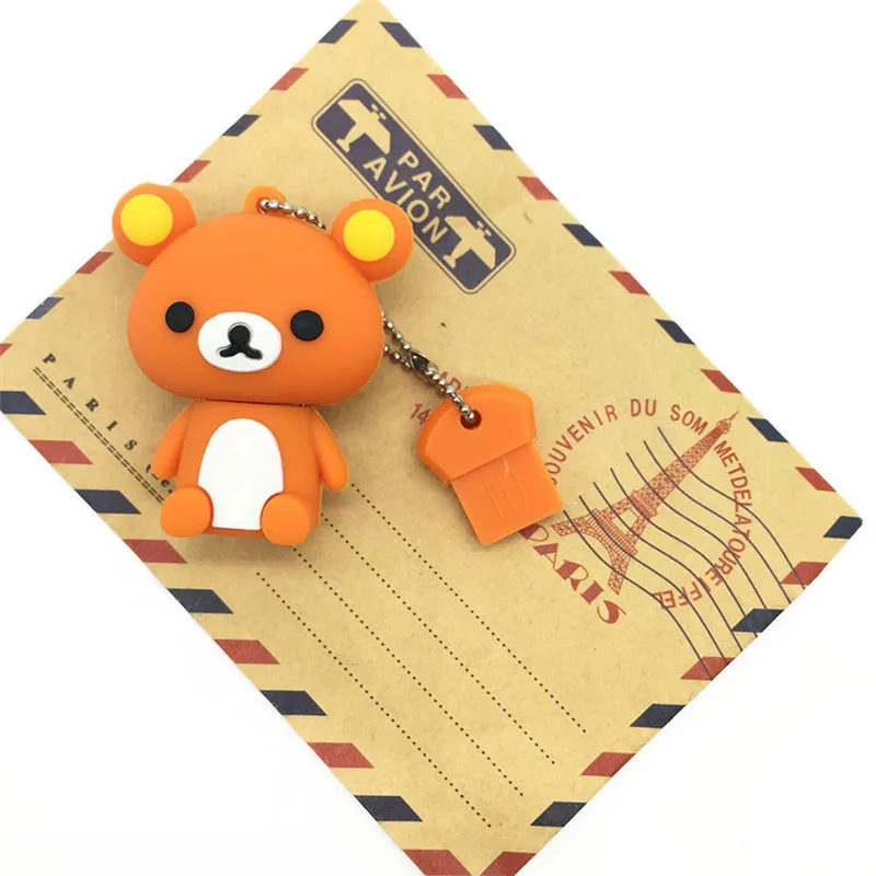 

New Style Usb Flash Drive Lovely Cartoon Bear Pen Drive 64Gb 128Gb Pendrive Storage Real Capacity 4Gb 8Gb 16Gb 32Gb Free Shippin