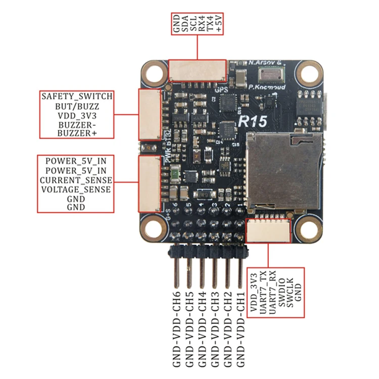 Обновленный полётный контроллер Mini pixracer Autopilot Xracer FMU V4 V1.0 PX4 плата контроллера полета для DIY FPV Drone 250 RC Мультикоптер