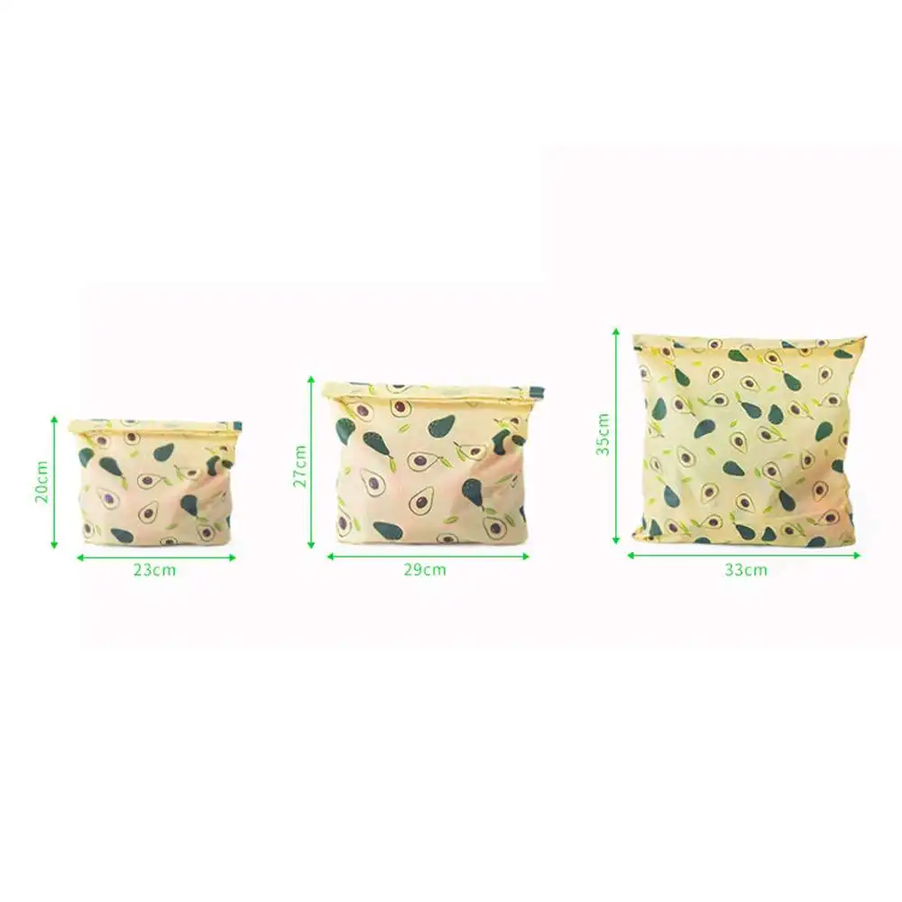 

3pcs Cloth Fresh-Keeping Cloth Food Packaging Paper Reusable Fruit Storage Food Wraps Household Supplies