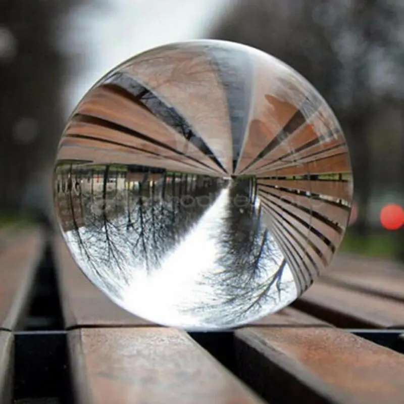 

Clear Glass Crystal Ball Healing Sphere Photography Props Lensball Kristallkugel