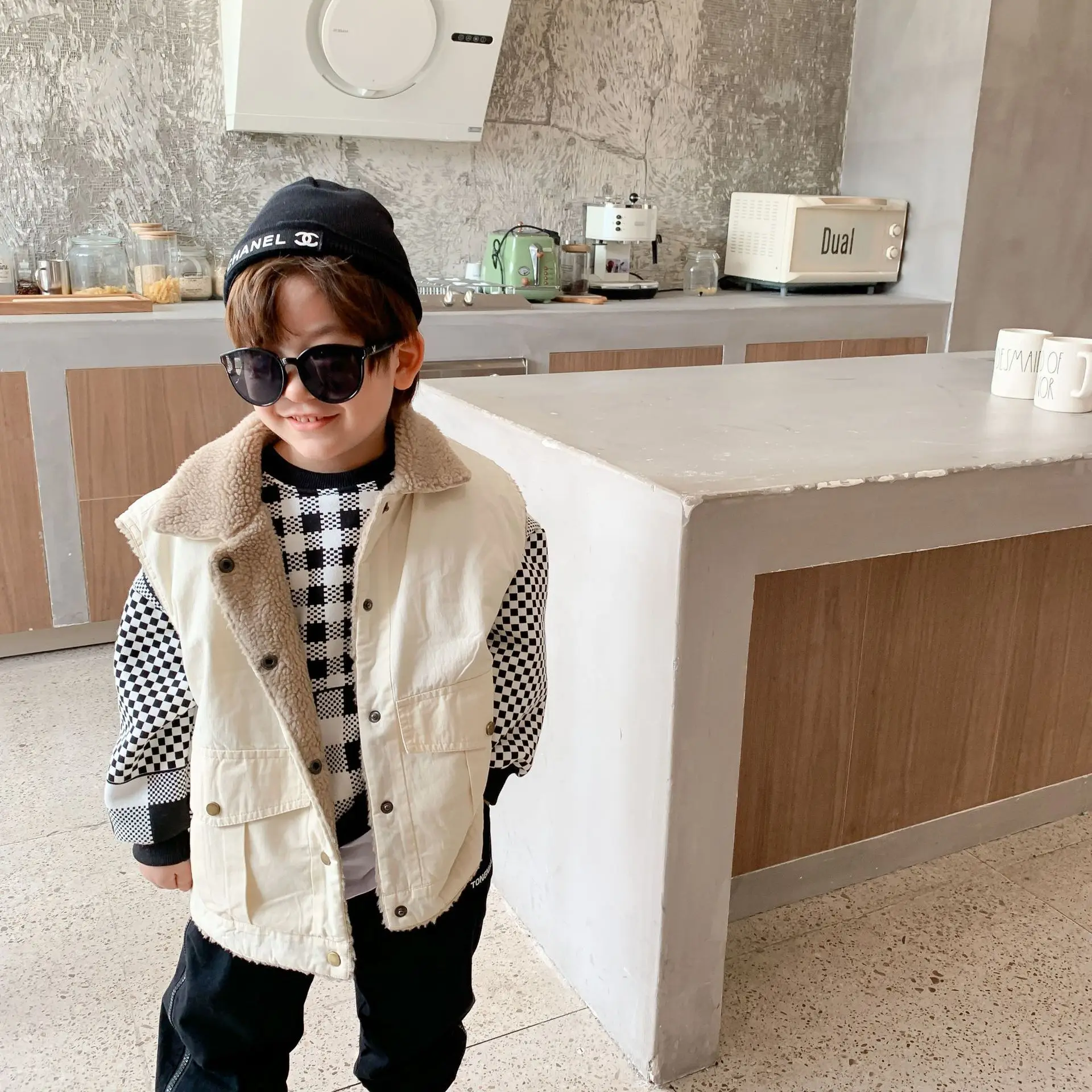 

Детская одежда, жилет из бархата ягненка для мальчиков, осень и зима 2020, детский жилет из бархата, Детские Зимние теплые куртки без рукавов