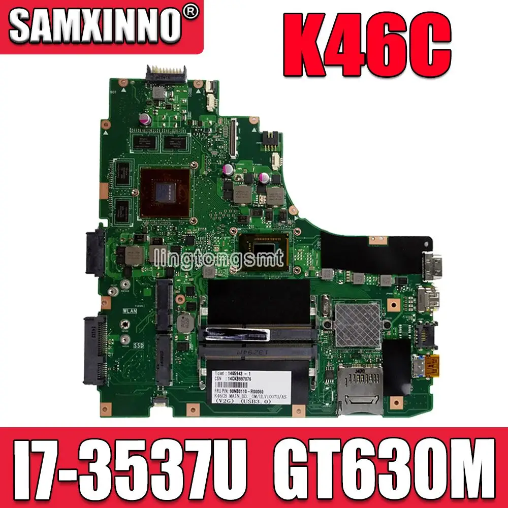 

K46CB GT635M/GT740M для Asus K46CM K46CA K46C S46CB интегрированная материнская плата ноутбука GT630M с процессором I7-3537U на плате