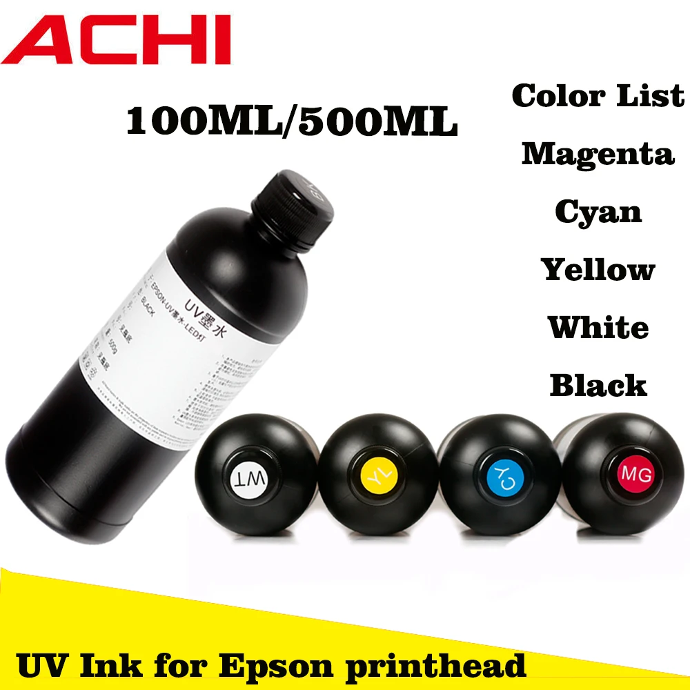 Светодиодные УФ-чернила для Epson 1390 R1800 R1900 4800 4880 7880 9880 УФ планшетный принтер DX4 DX5 DX6