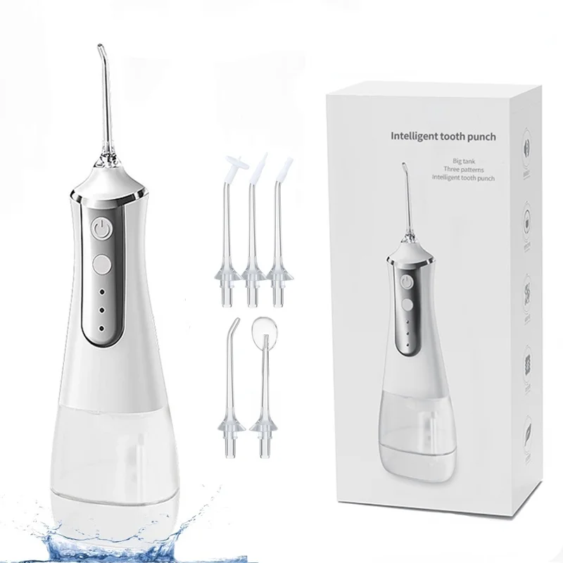 

350ml Electric Teeth Cleaner Dental Oral Irrigator Waterproof Teeth Flosser Water Flosser Cordless Rechargeable for Travel Home