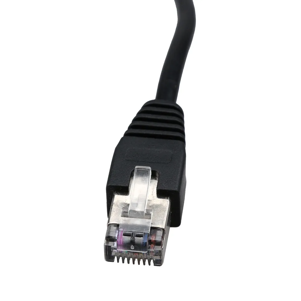 30 см RJ45 кабель штекер-женский винт Панель Крепление Ethernet LAN Сетевой соединитель