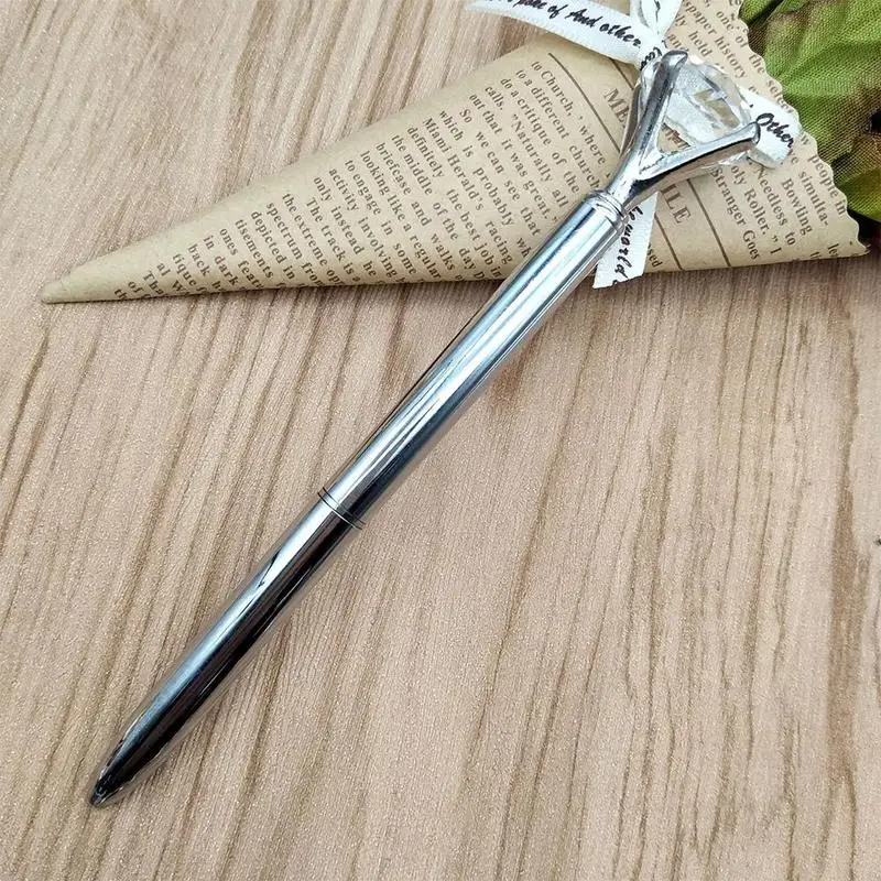 Модные металлические шариковые ручки с кристаллами и алмазной головкой