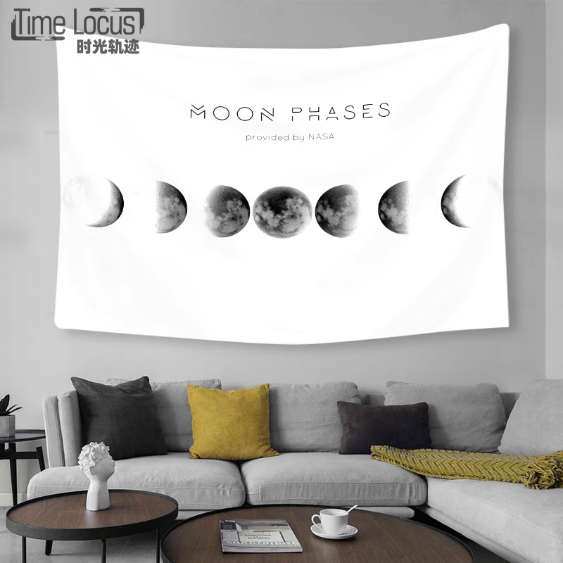 Солнечный гобелен с Луной Настенный полиэстер черное настенное одеяло Декор