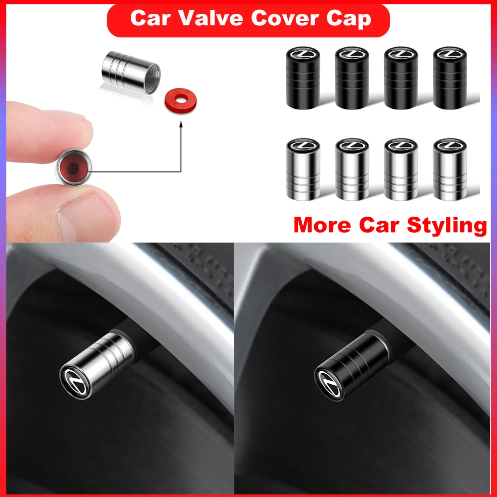 

Car Wheel Tire Valve Stem Caps Cover Auto Accessories For LEXUS F sport ES LS IS GS LC RC GC RX UX NX LX GX RX300 RX330 RX350