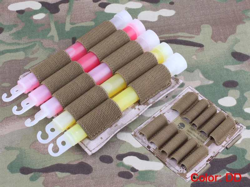 

Emersongear Tactical Military Light Stick Pouch Molle Glow Stick Carrying Bag Panel Portable For Airsoft Hunting Plate Carrier