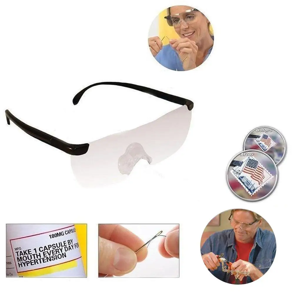 

Magnifying Presbyopic Glasses Eyewear Reading 160% Magnification to See More and Better Magnifier Portable