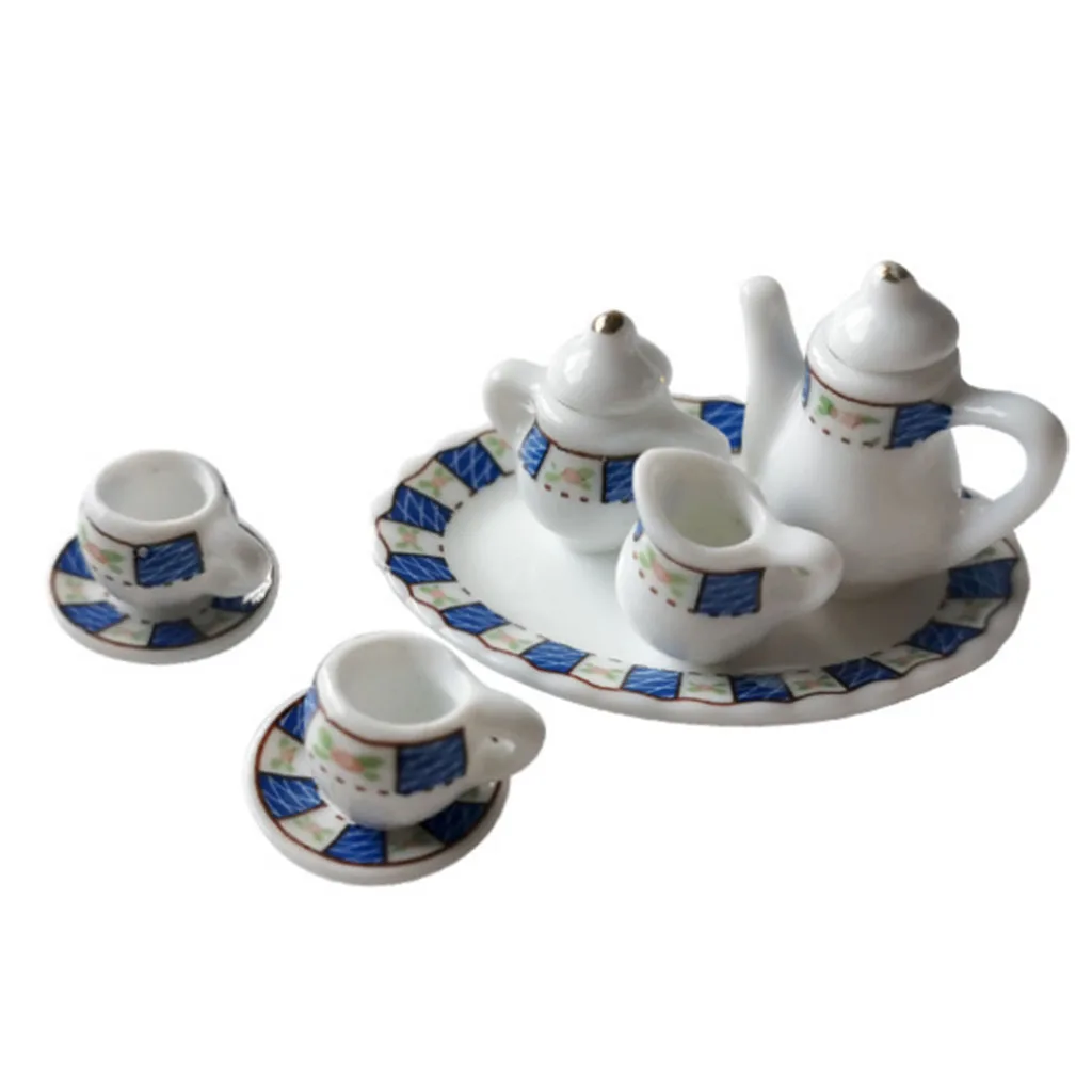 

Miniature Teapot & Tea Cup Teaware for 1/12 Dollhouse Kitchen Accessories