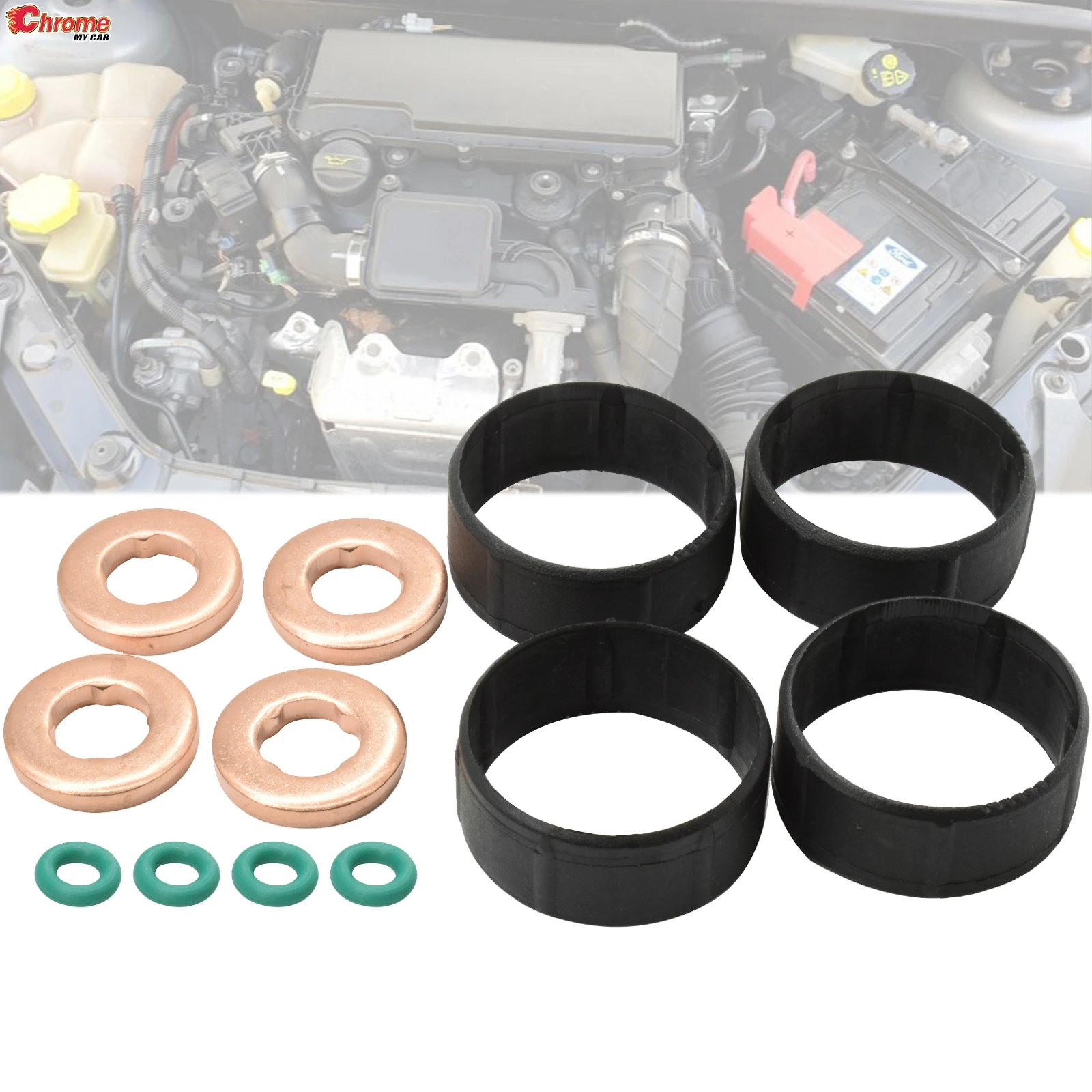 Комплект уплотнительных колец для PEUGEOT 107 206 207 307 2004 2005 2006 2007 2008 2009 2010 2011 1 4 HDi 1399CC
