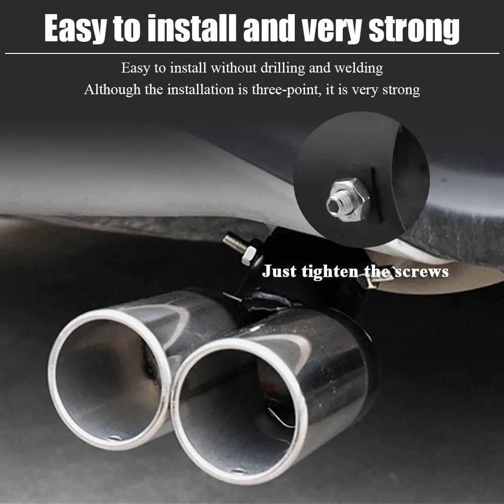 Автомобильный круглый изогнутый глушитель из нержавеющей стали выхлопной 1 2