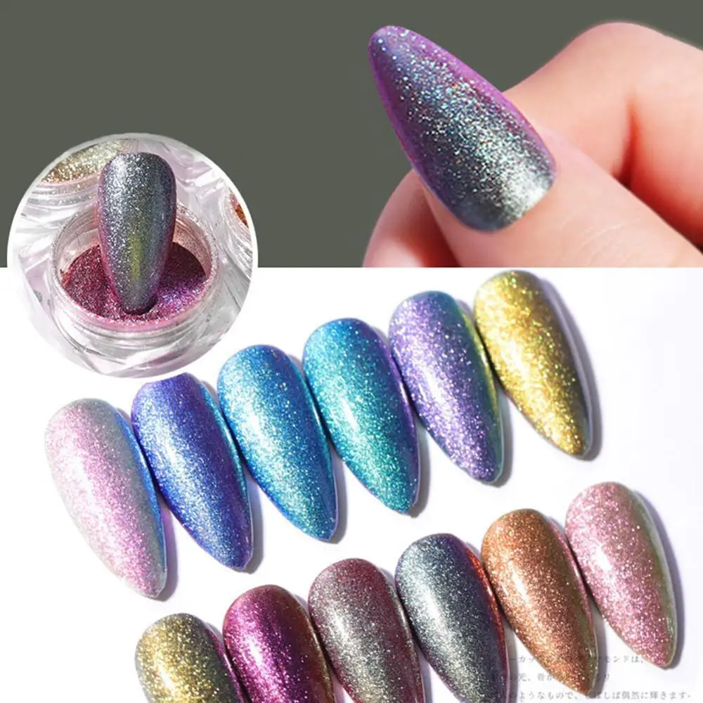 6 шт новый взрыв ногтей Блестящий цвет японский стиль наждачная бумага порошок