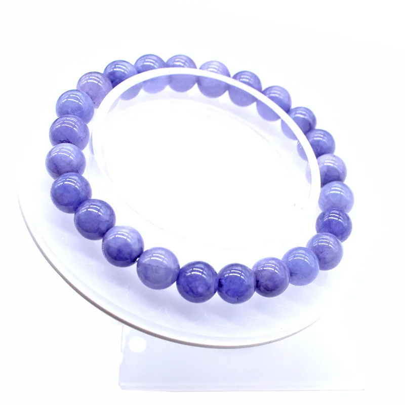 Женский браслет с бусинами из натурального камня Агата и лаванды 6/8/10 мм |