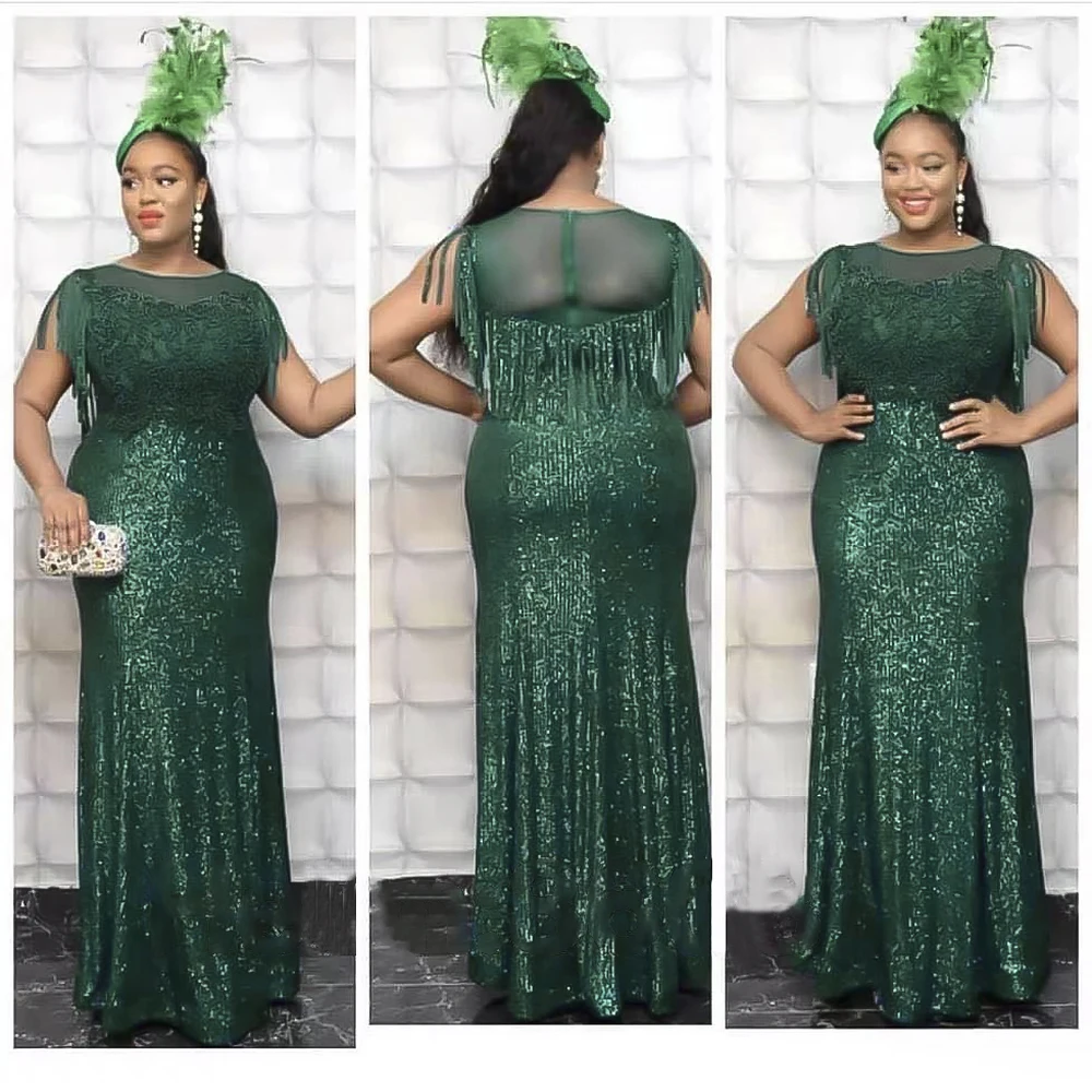 

African Dresses For Women 2021 Sequins Evening Party Long Maxi Dress Sexy Bodycon Dress Christmas Robe Femme African Clothes