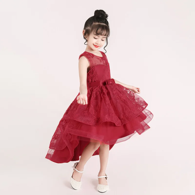 Новогодняя одежда кружевное платье для девочек рождественской вечеринки костюм