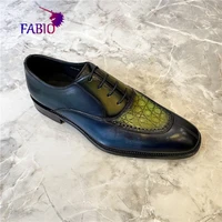 handmade french cowhide italian leather outsole mens banquet shoes mens leather shoes