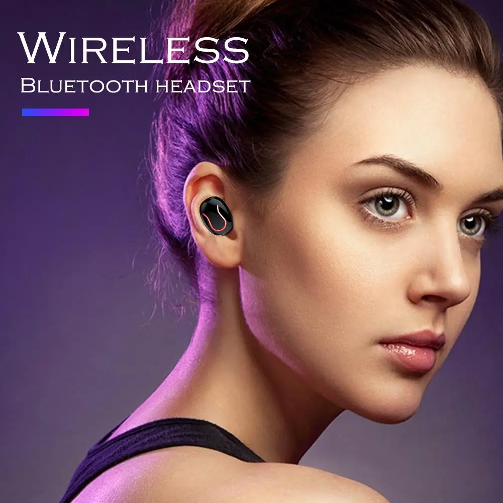 HBQ Q82 два u типа Bluetooth 5 0 наушники музыкальные с зарядным чехлом классические цвета