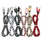Кабель USB Type-C, Micro Usb, 10 шт., 1 м, 2 м, 3 м, высокоскоростной, металлический, в оплетке, для быстрой зарядки и передачи данных, 8-контактный, для мобильных телефонов