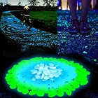 Красочный садовый декор, светящиеся камни, светящиеся в темноте, искусственное украшение для аквариума, разноцветные камни для аквариума