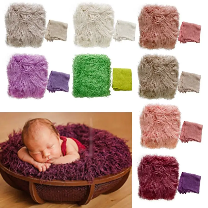 Покрывало для фото длинный ворс фотосъемки лохматый ковер реквизит с