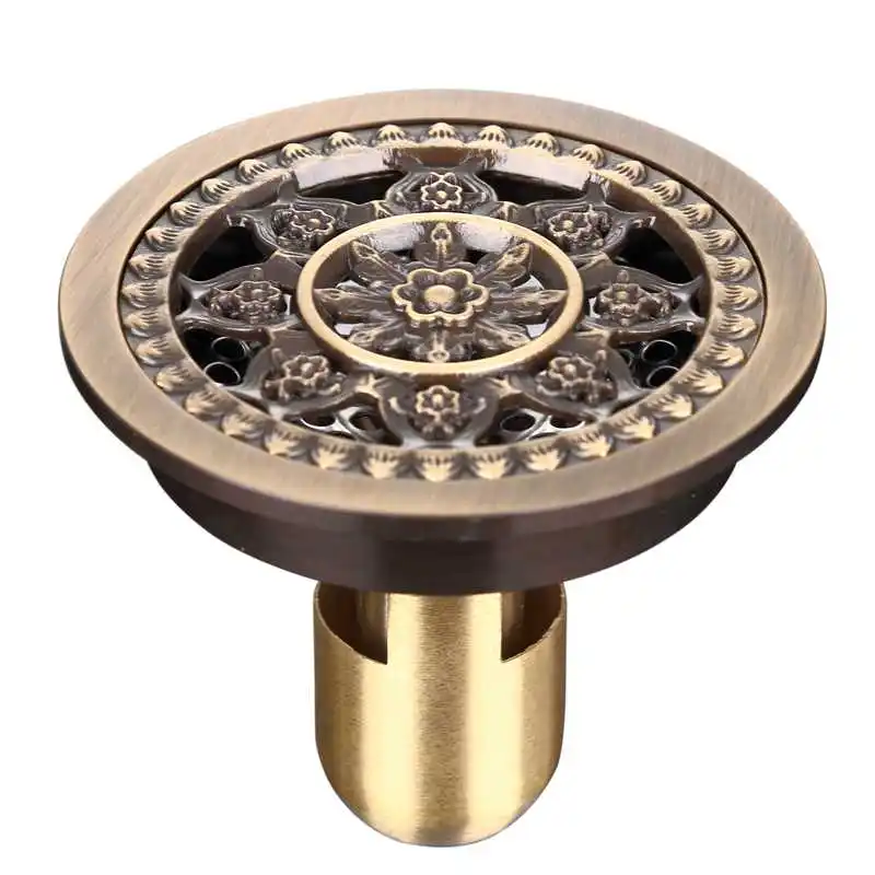 

Round 4" Bathroom Floor Drain Antique Brass 10cm Shower Drain Bathroom Waste Grate Drain Kitchen Waste Drain Bathroom Accessary