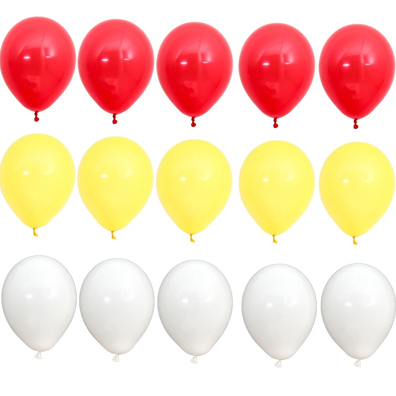 Утолщенный латексный шар 15 шт. 10 дюймов матовый воздушный красный синий желтый