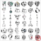 Новый оригинальный очаровательный милый дом, кофейный хвост, для девушек, с бусинами, подходят для Пандоры, амулеты, серебро 925 пробы, браслет, сделай сам, для женщин, модные ювелирные изделия, подарки