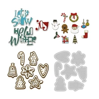 christmas new cutting dies for 2021 snowman cookie alphabet for scrapbooking clear stamps photo album card making crafts metal