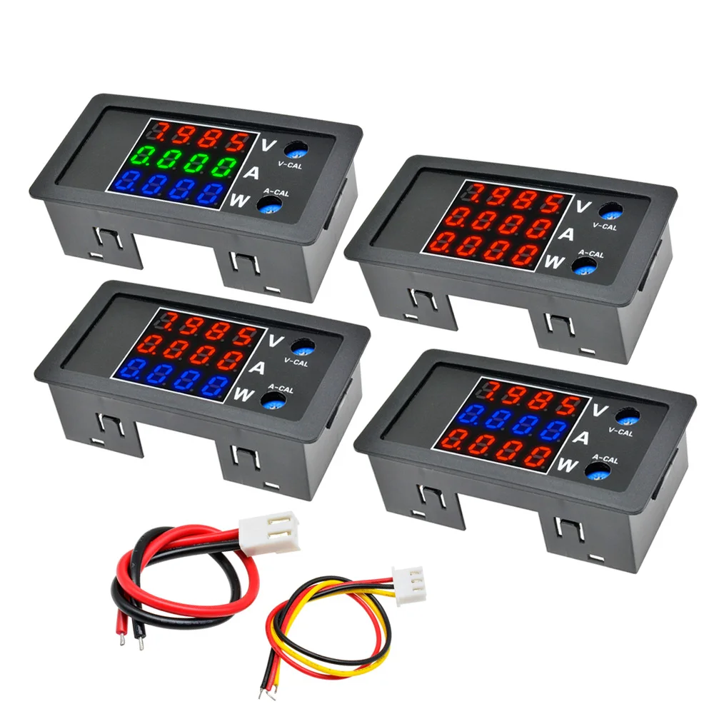 DC 0 100 в 10A 1000 Вт Цифровой светодиодный Вольтметр Амперметр Wattmeter Напряжение Ток