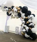 Шары воздушные золотистыесеребристые, 108 шт., арочный комплект