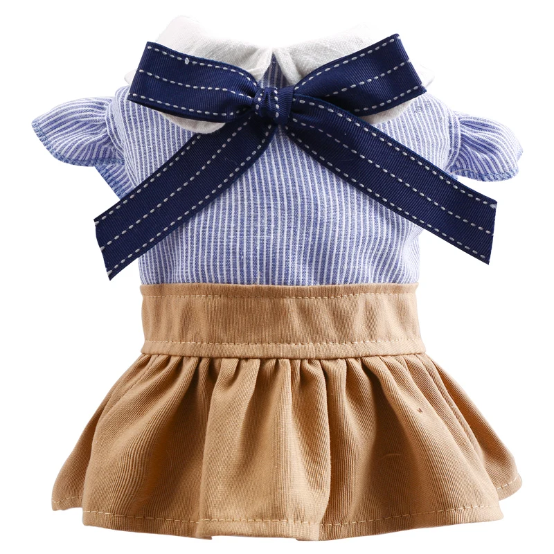 

Preppy Pet Dress Chihuahua Miniature Pinscher Pomeranian Yorkshire Puppy Costume Poodle Bichon Schnauzer Summer Dog Skirts